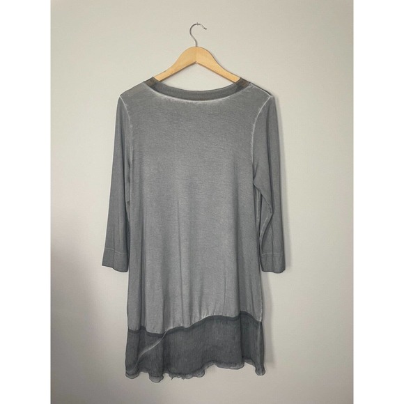 Soft Surroundings Tunic Top Artsy Womens Draped 3/4 Sleeve Soft Knit Shirt Med - Picture 3 of 8